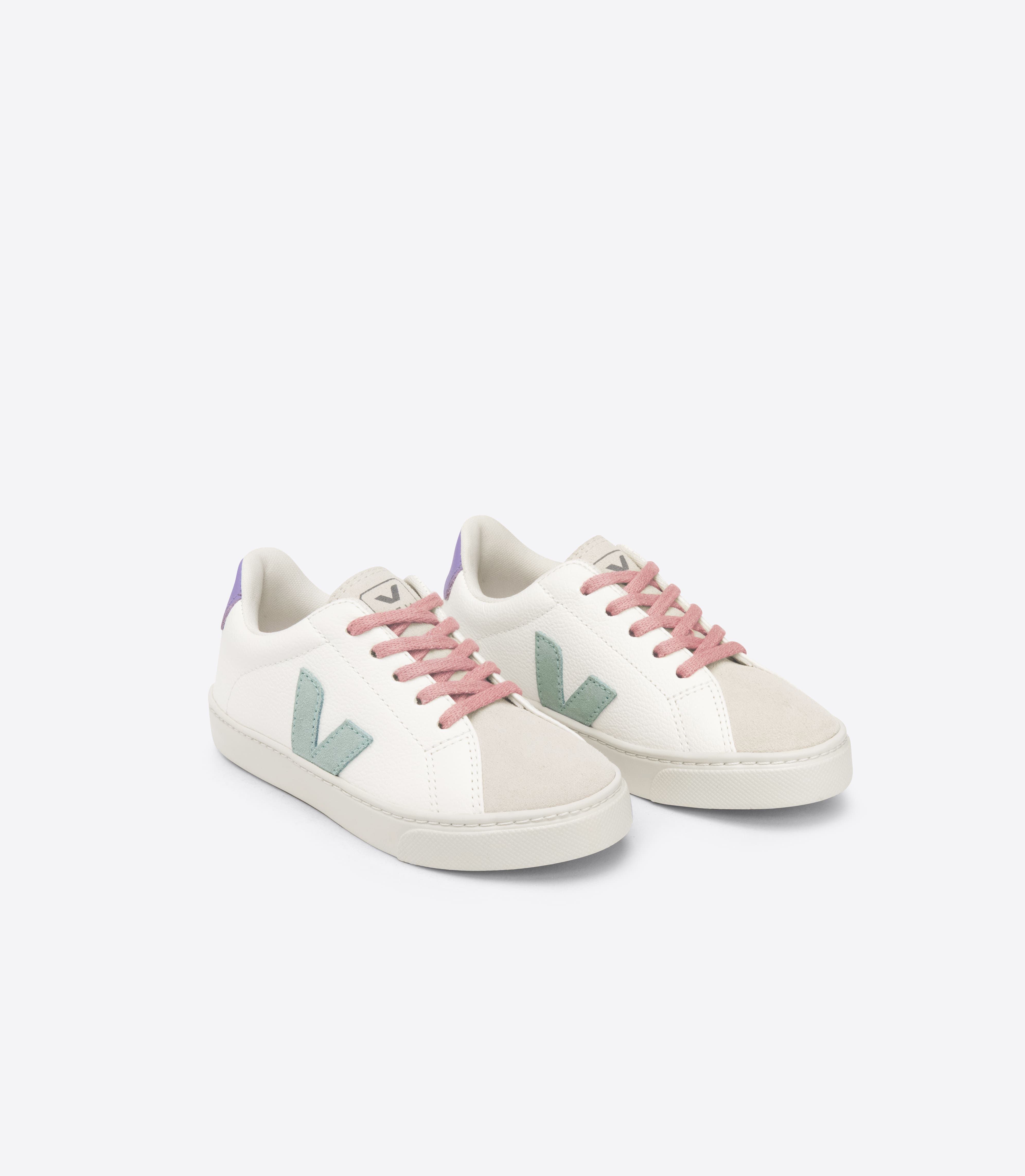 ESPLAR LACES LEATHER WHITE MATCHA LAVANDE