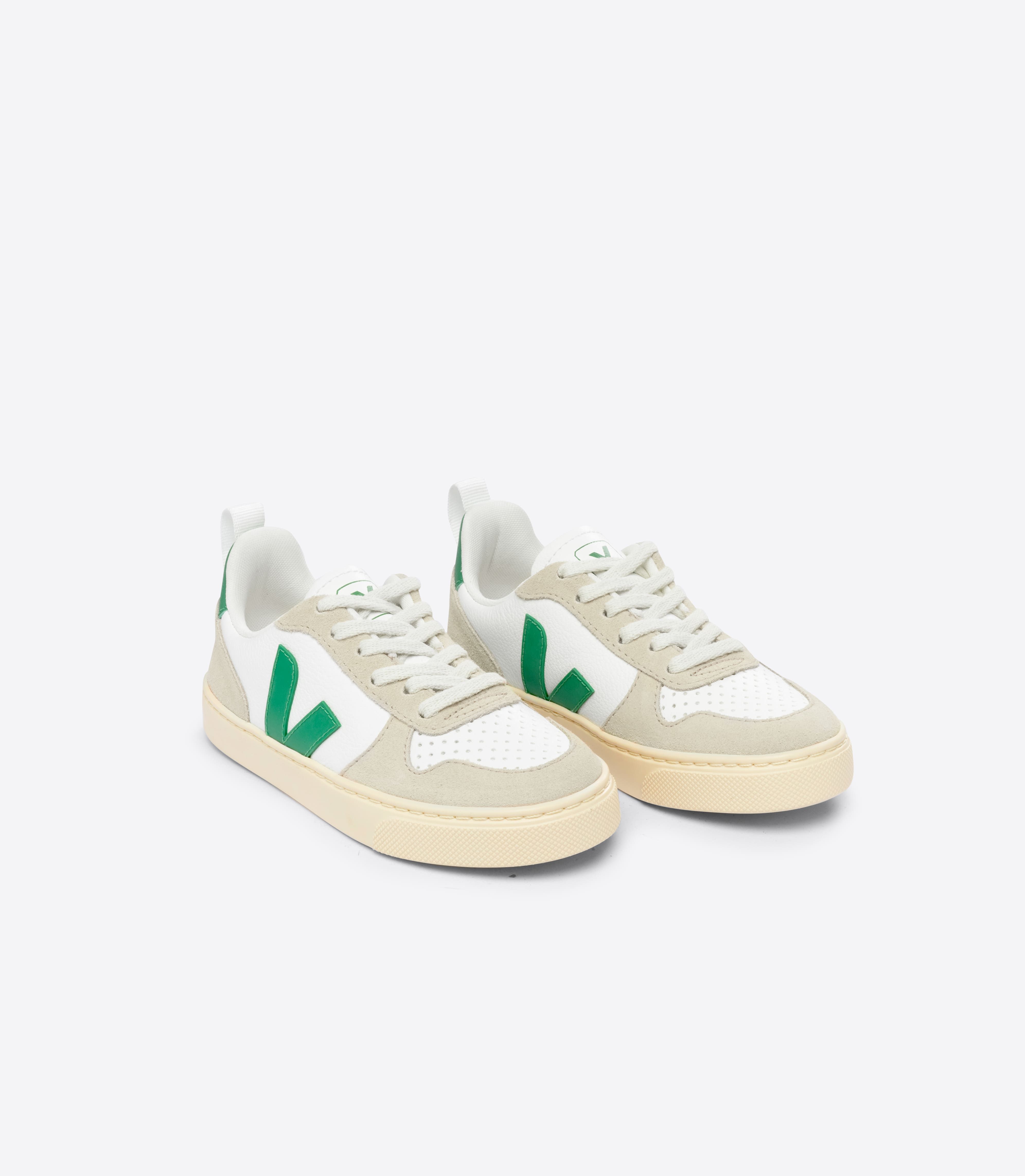 V-10 LEATHER WHITE EMERAUDE ALMOND