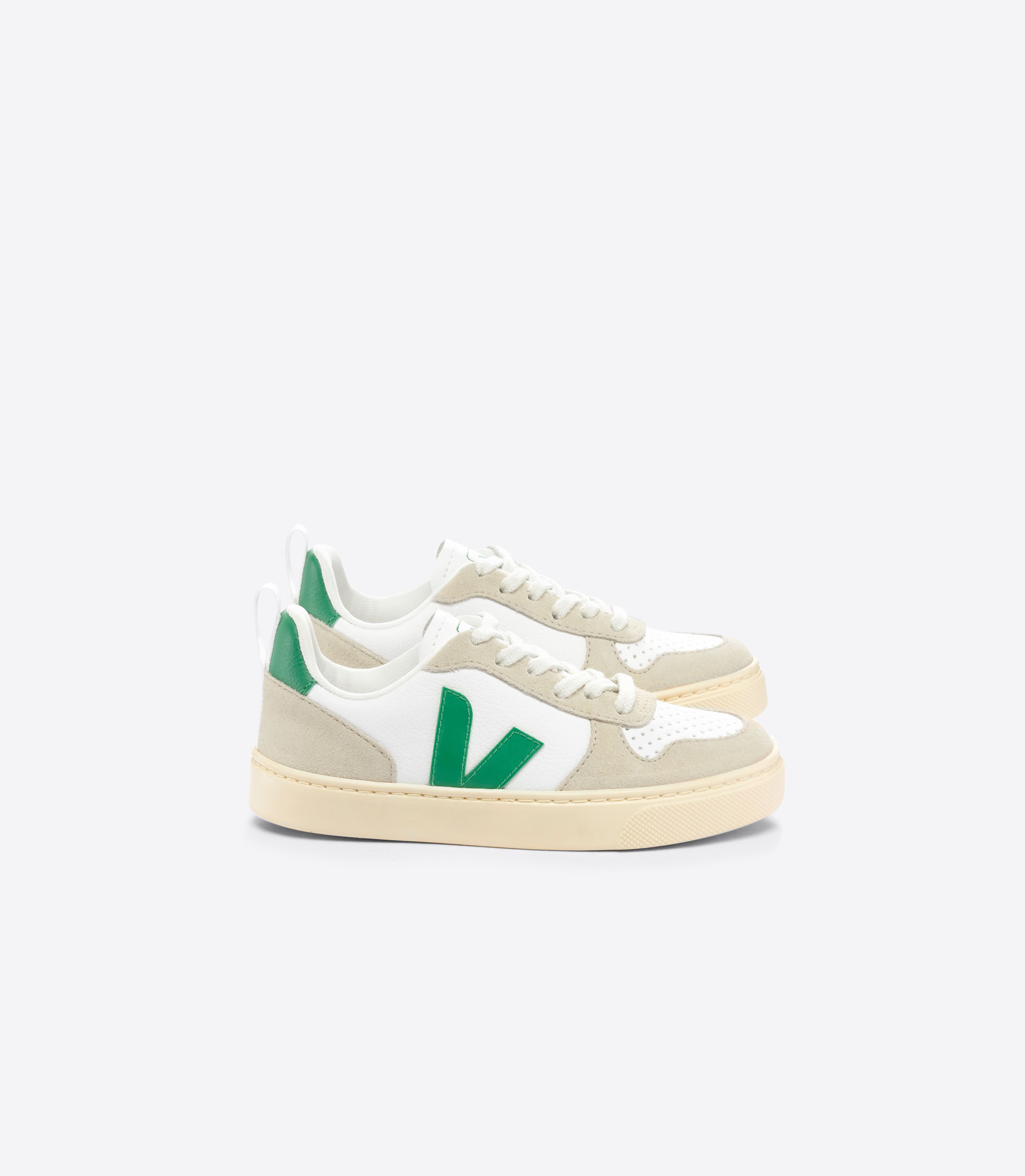 V-10 LEATHER WHITE EMERAUDE ALMOND