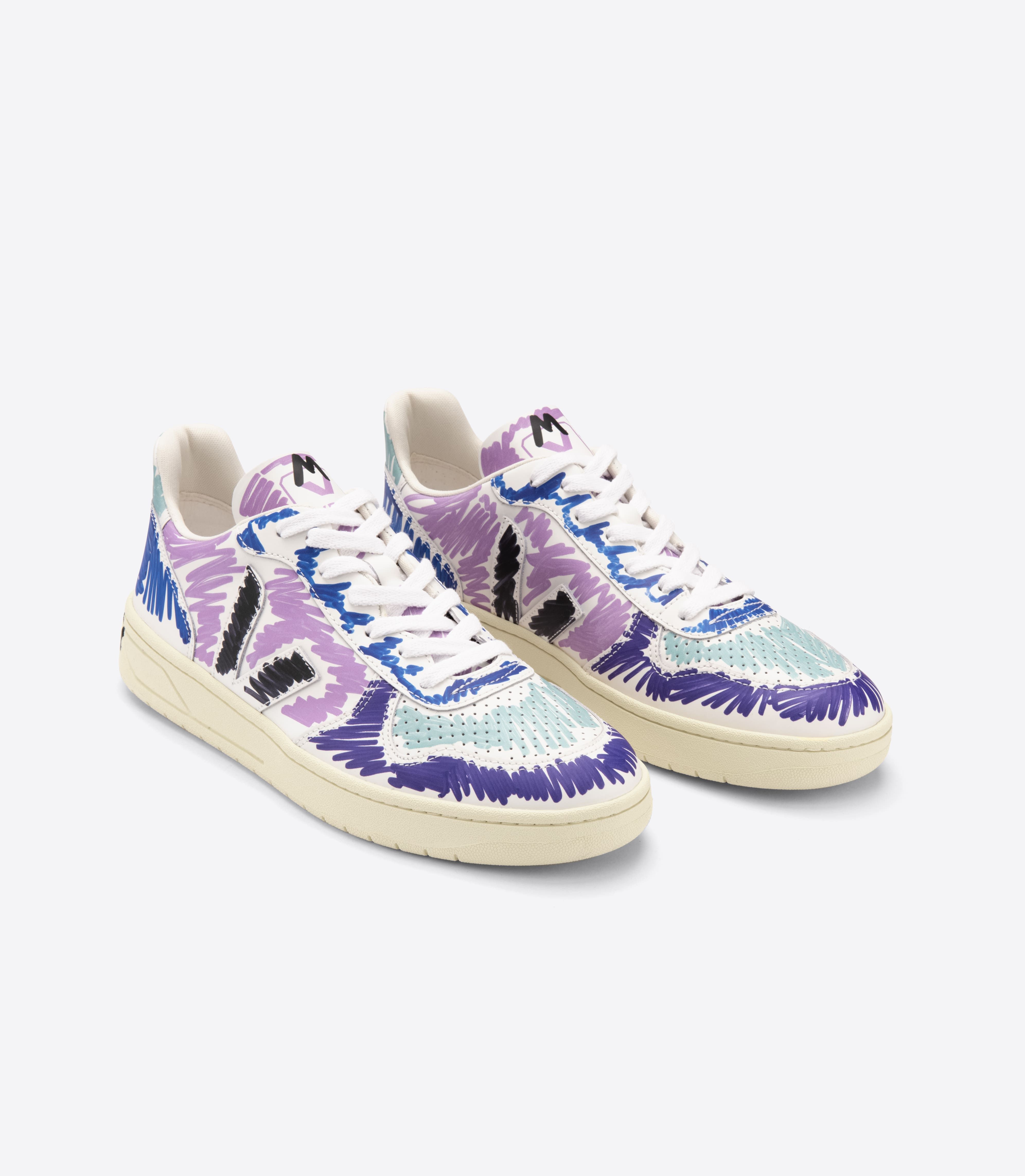 V-10 LEATHER VEJA X MARNI ORCHID BLACK