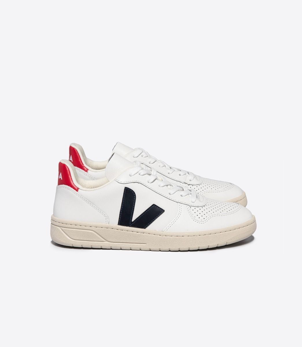 V-10 LEATHER WHITE NAUTICO PEKIN