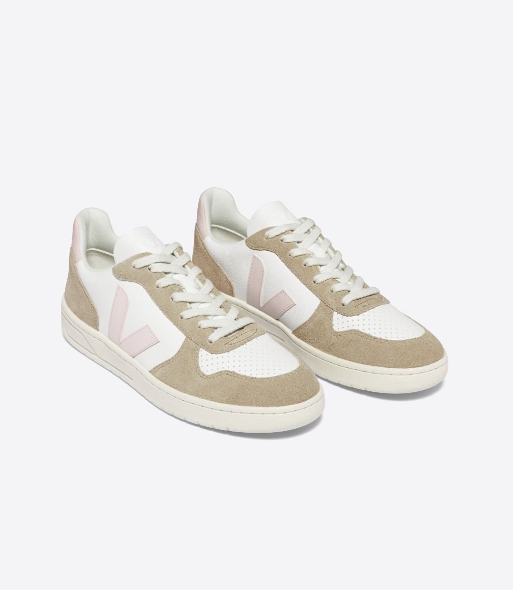 V-10 LEATHER WHITE PETALE SAHARA