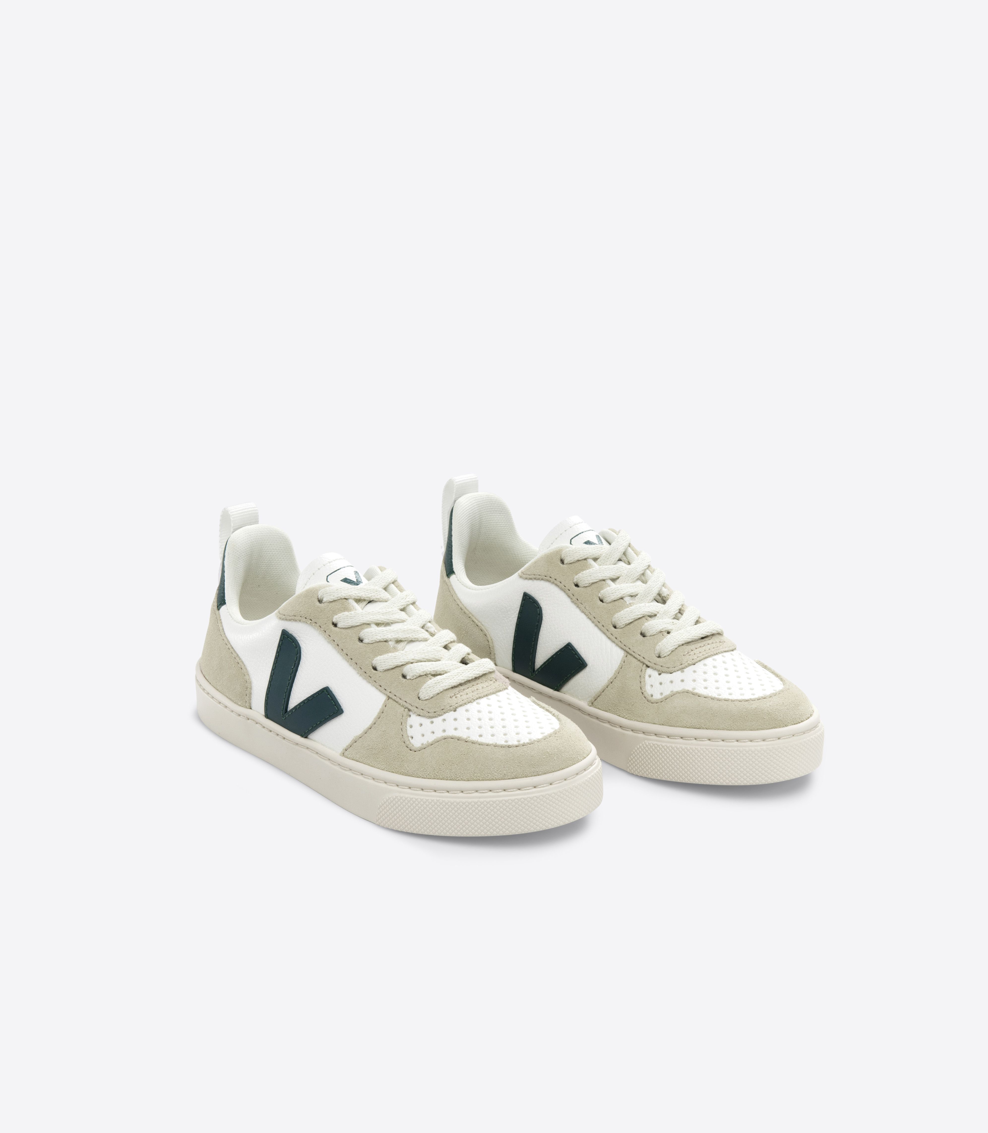 V-10 LACES LEATHER WHITE BRITTANY ALMOND