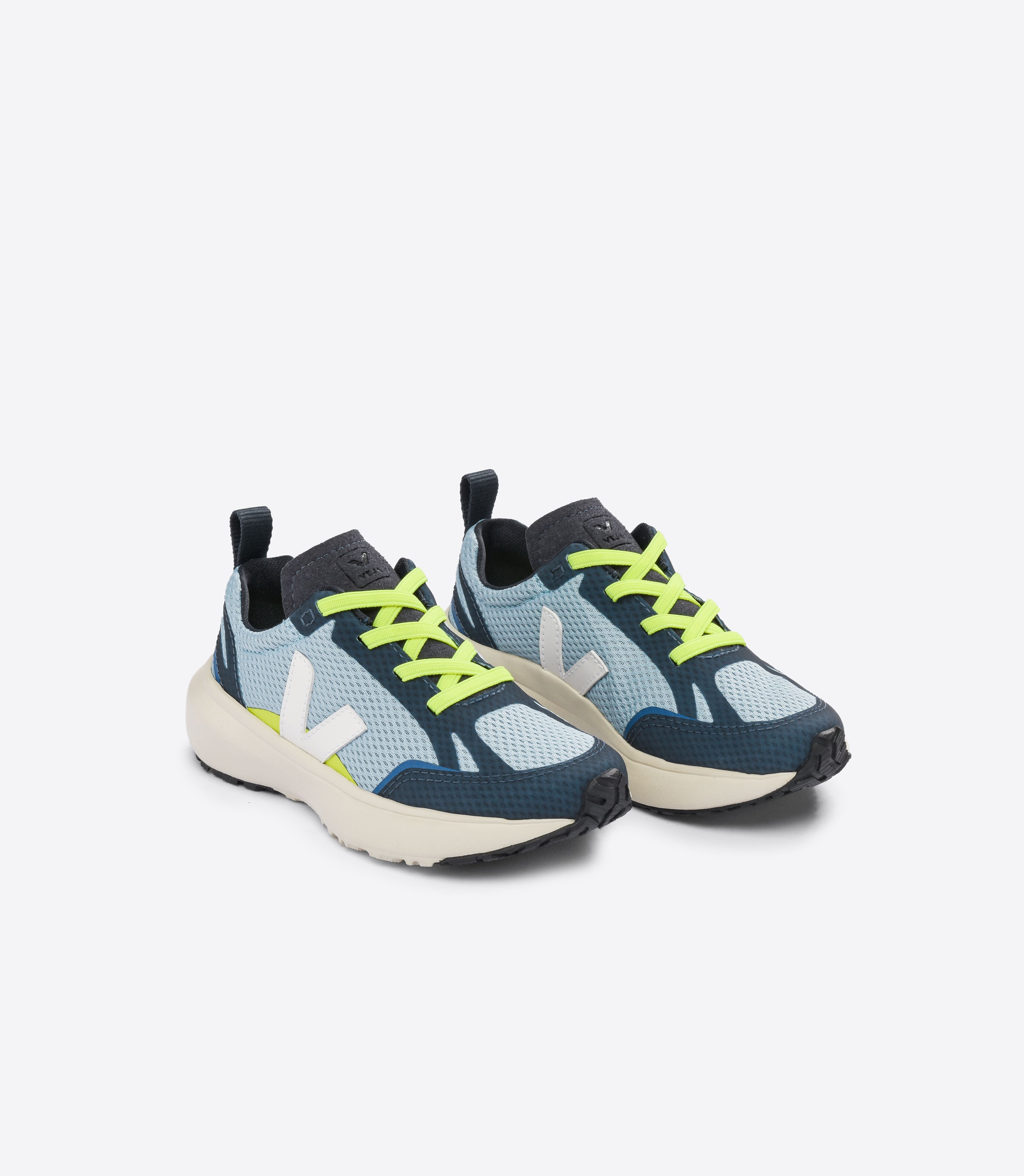 CANARY ELASTIC LACES ALVEOMESH STEEL WHITE