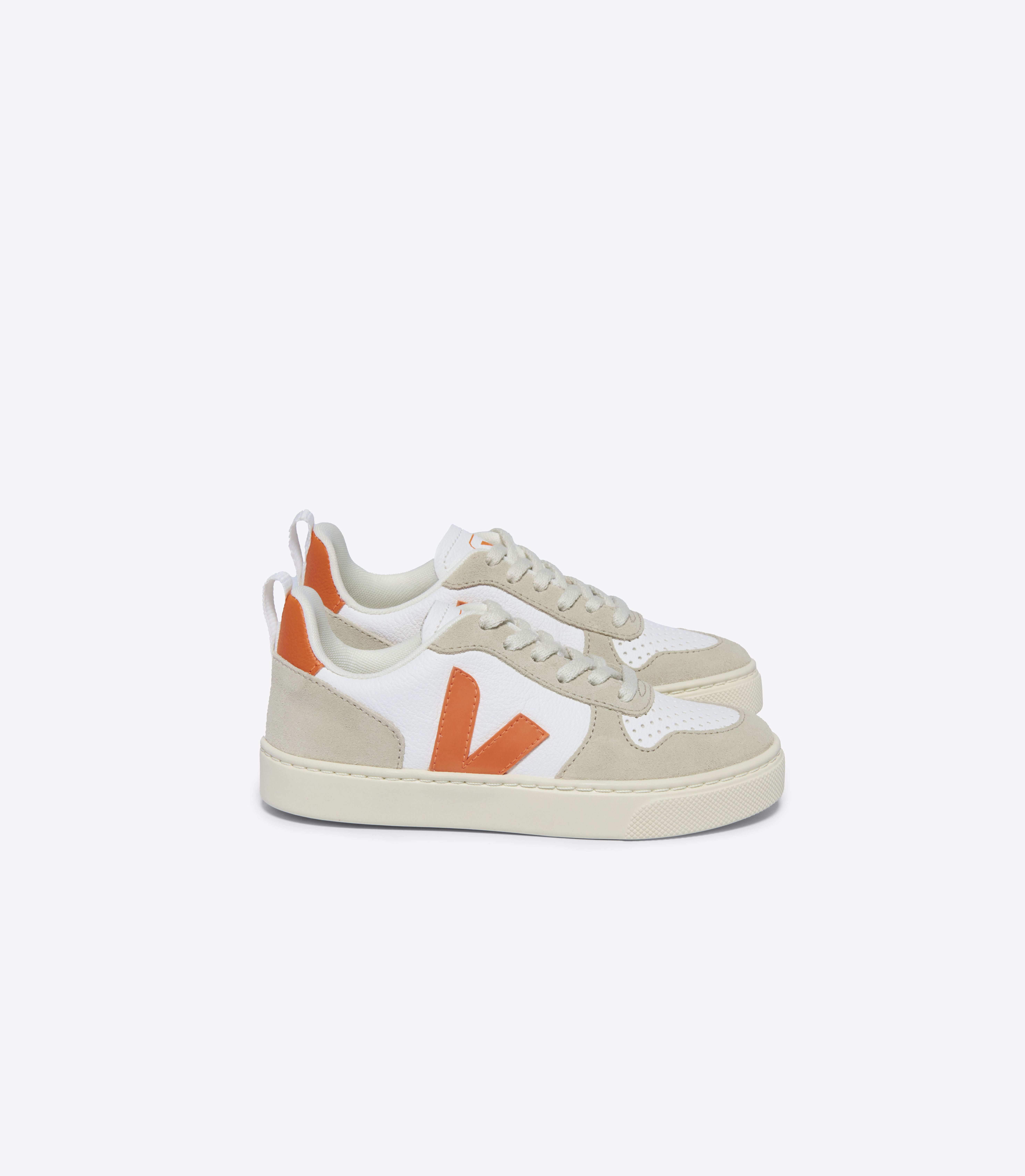V-10 LACES LEATHER WHITE FURY ALMOND
