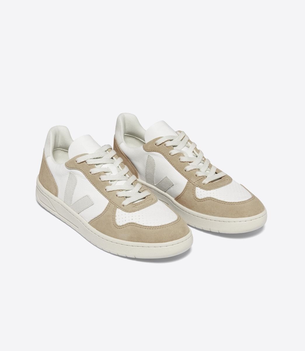 V-10 LEATHER WHITE NATURAL SAHARA
