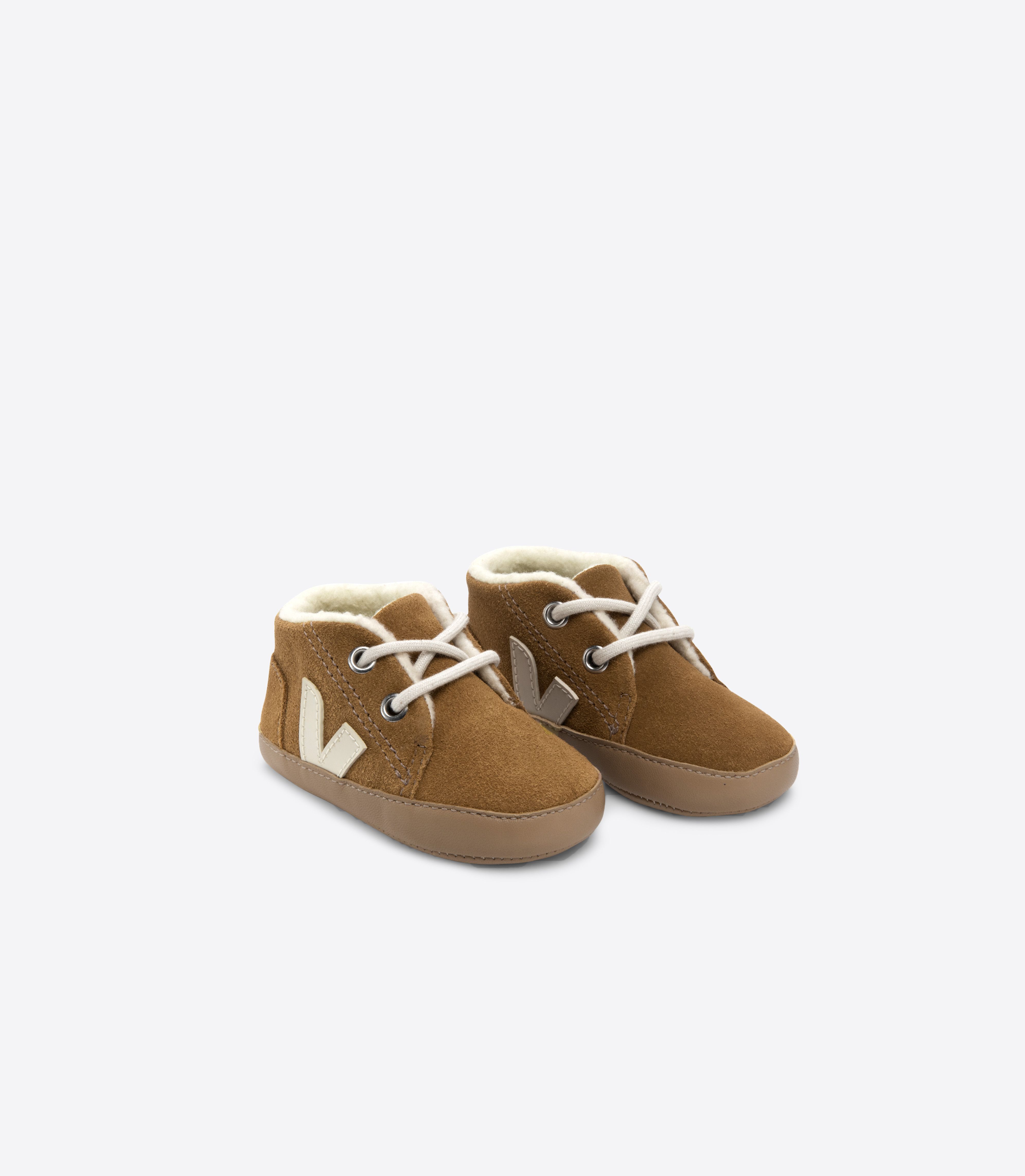 BABY FURED SUEDE CAMEL PIERRE