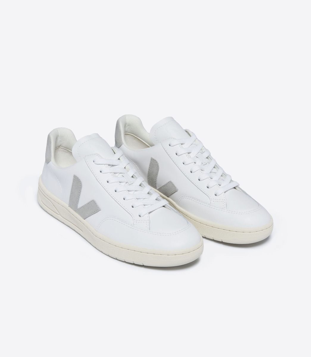 V-12 LEATHER WHITE LIGHT GREY