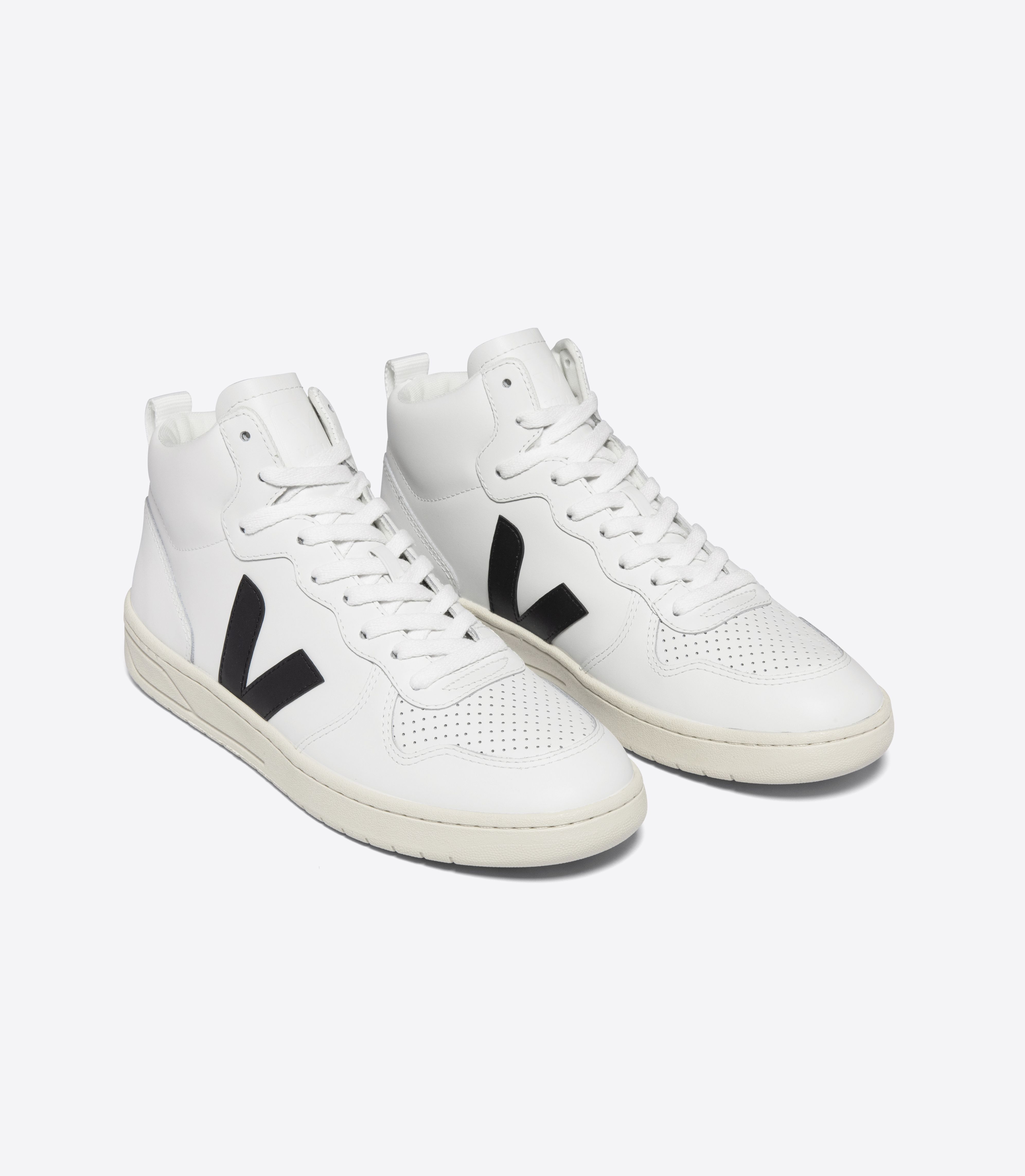 V-15 LEATHER WHITE BLACK