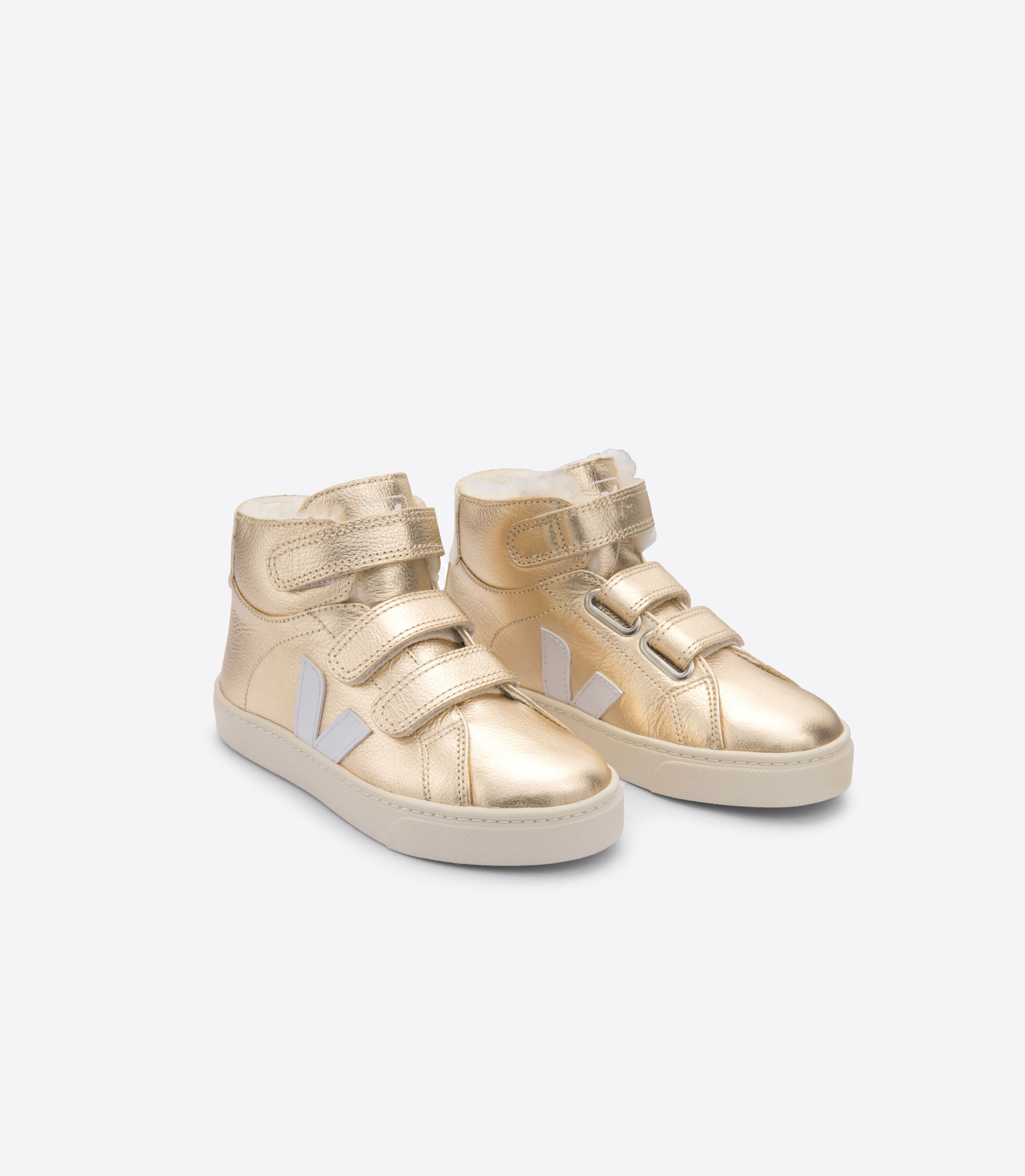 ESPLAR MID FURED LEATHER PLATINE WHITE