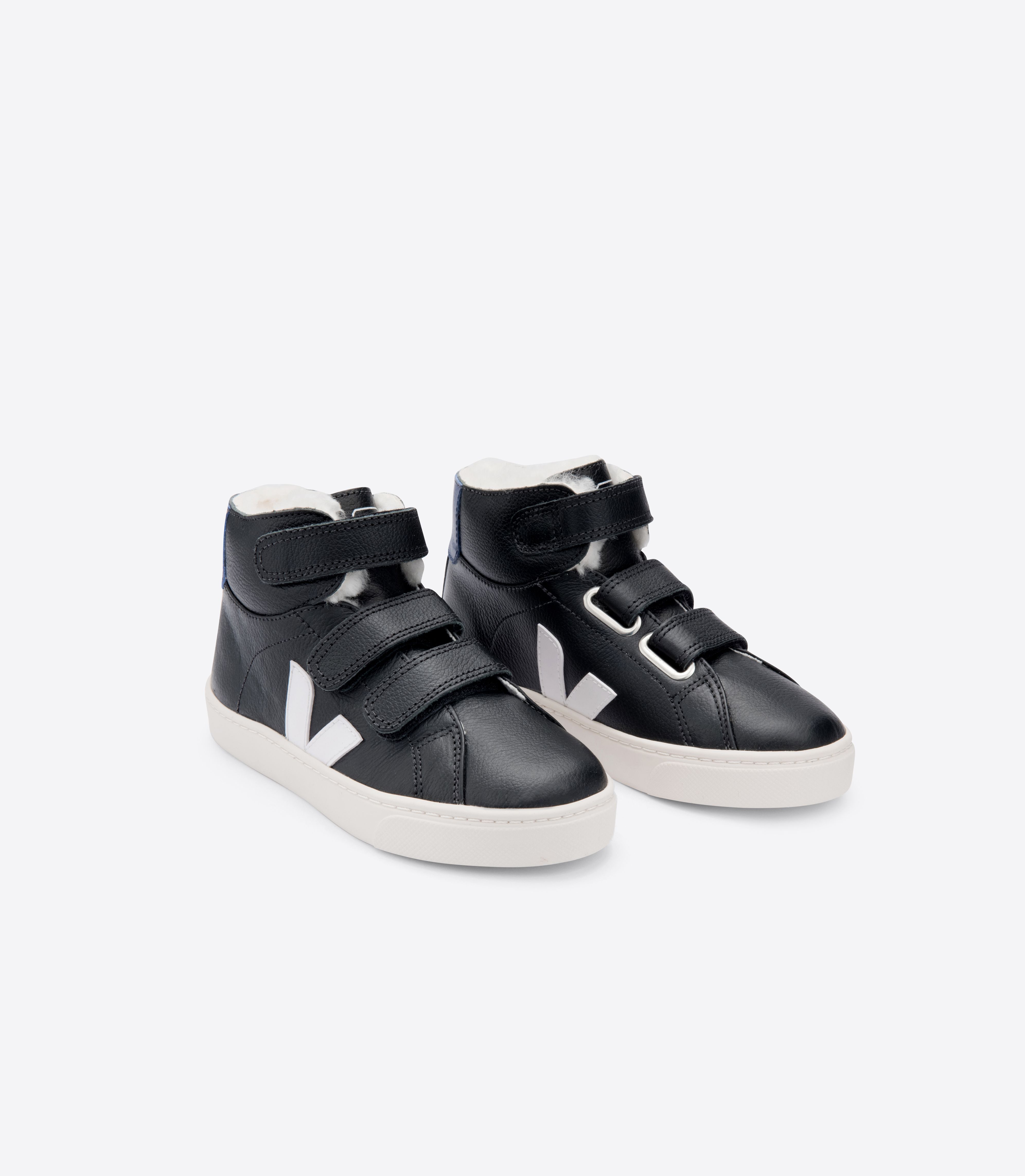 ESPLAR MID FURED LEATHER BLACK WHITE COBALT