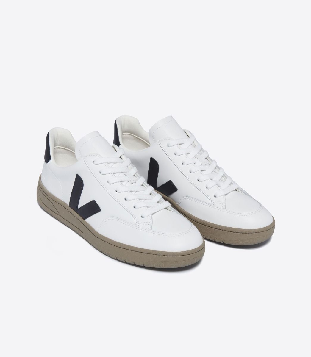V-12 LEATHER WHITE BLACK DUNE