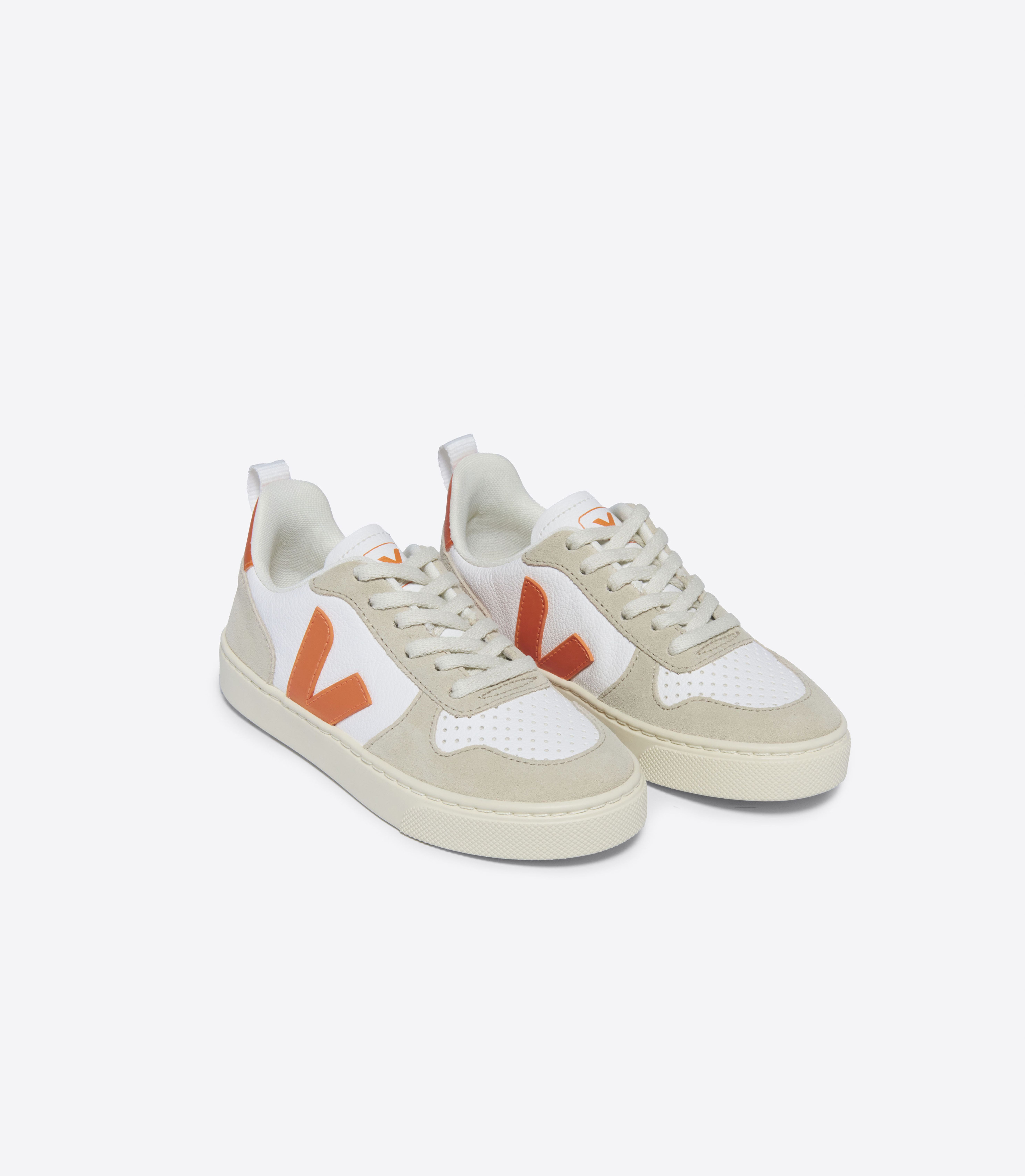 V-10 LACES LEATHER WHITE FURY ALMOND