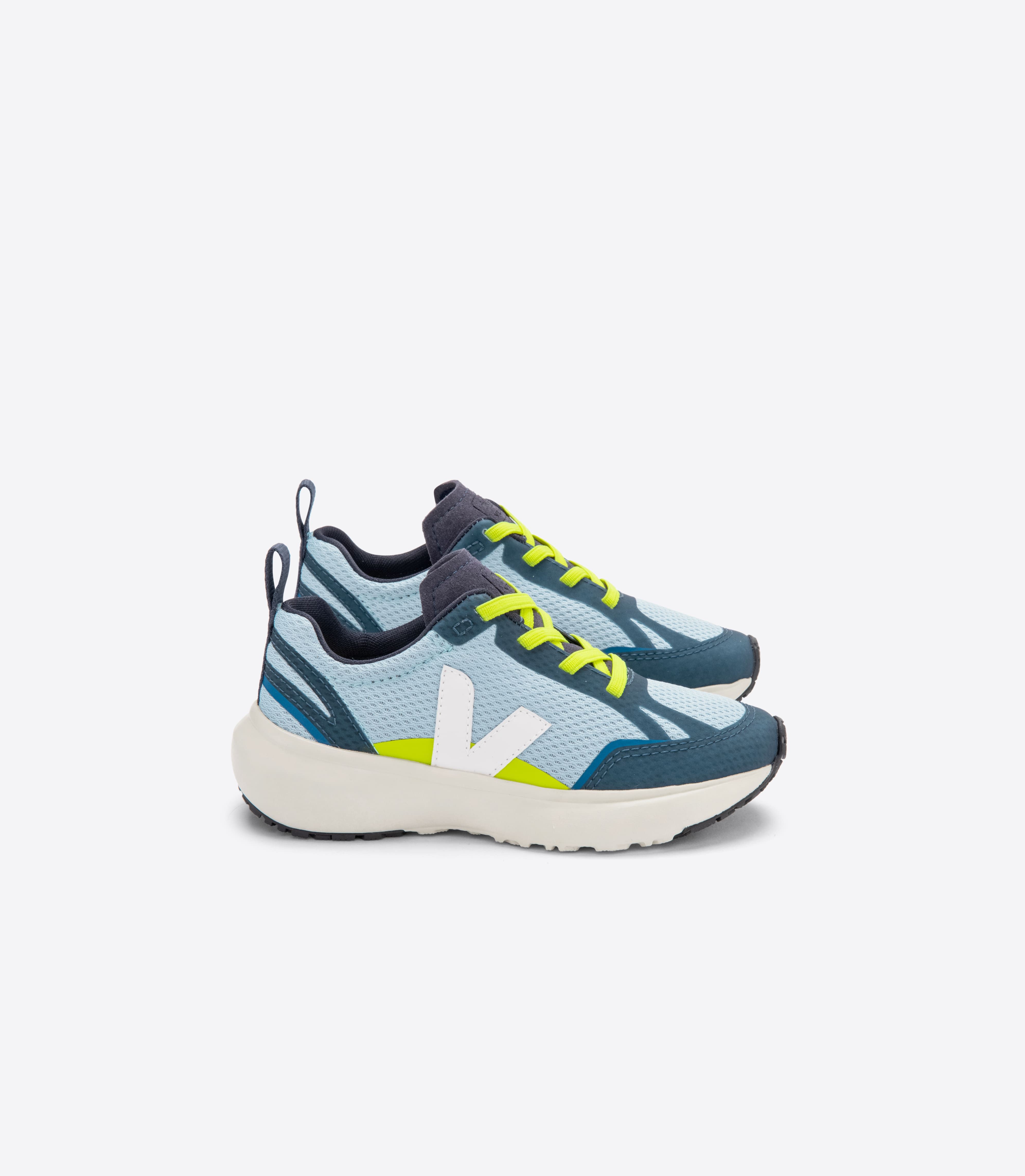CANARY ELASTIC LACES ALVEOMESH STEEL WHITE