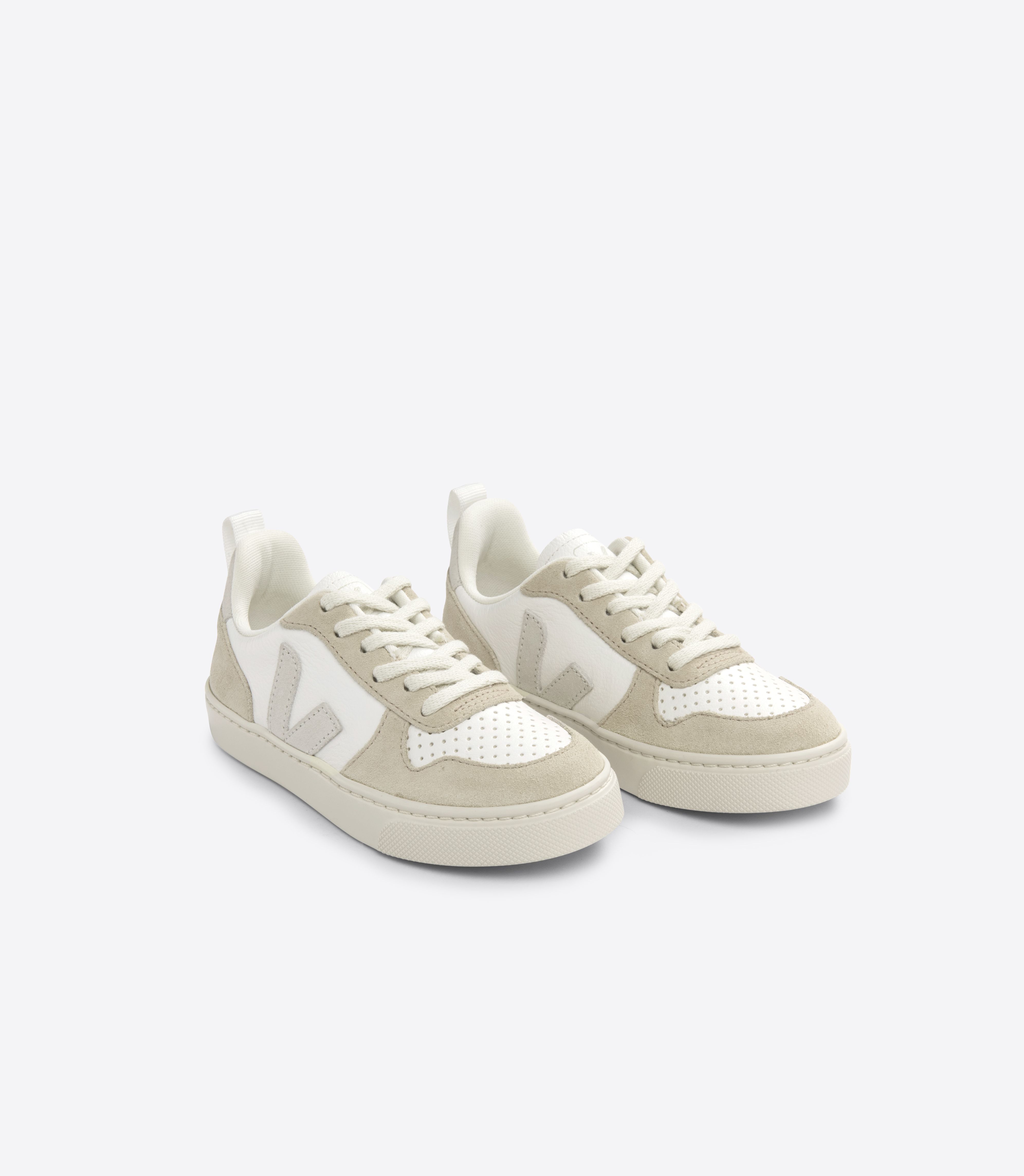 V-10 LACES LEATHER WHITE NATURAL ALMOND