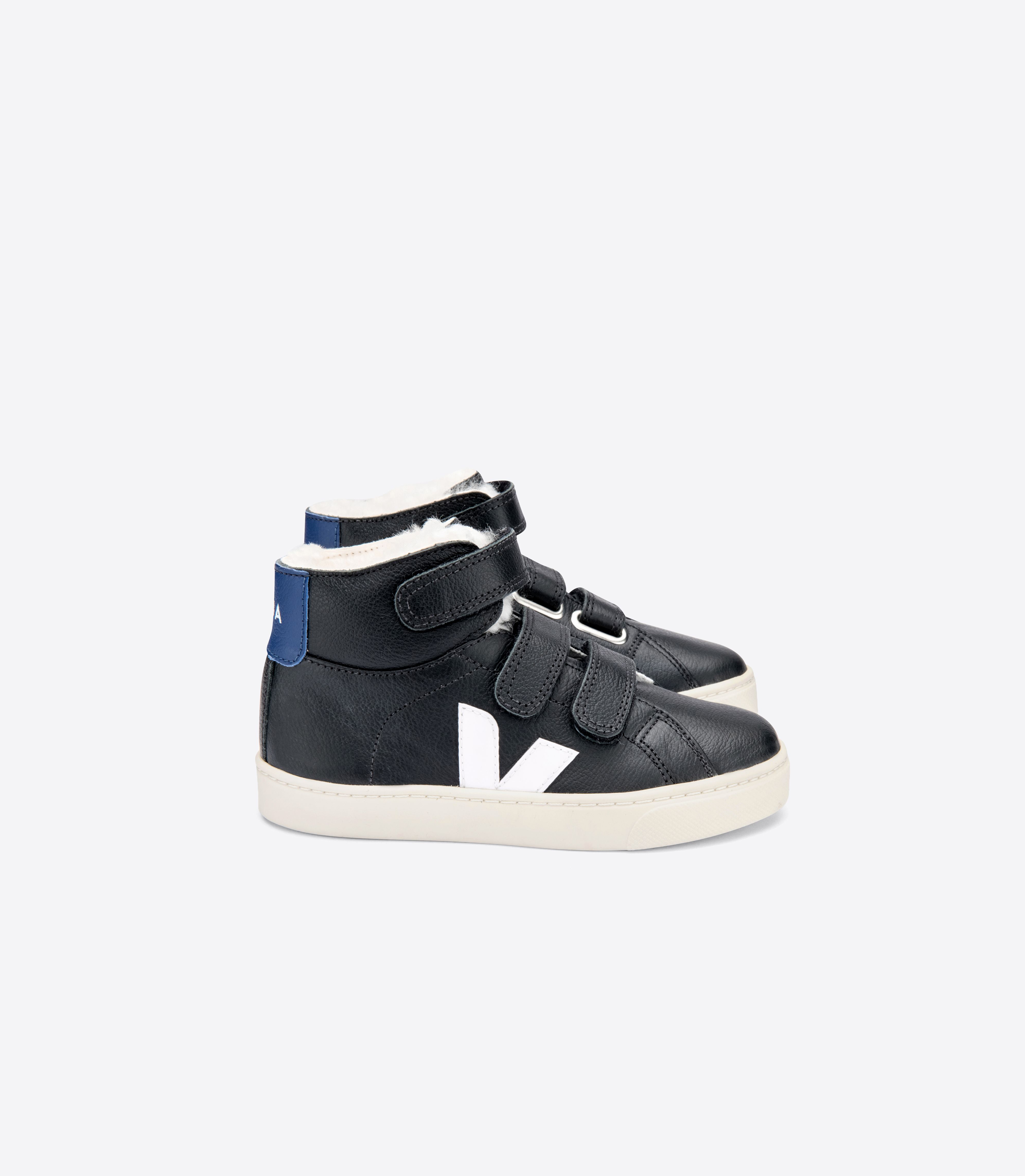 ESPLAR MID FURED LEATHER BLACK WHITE COBALT