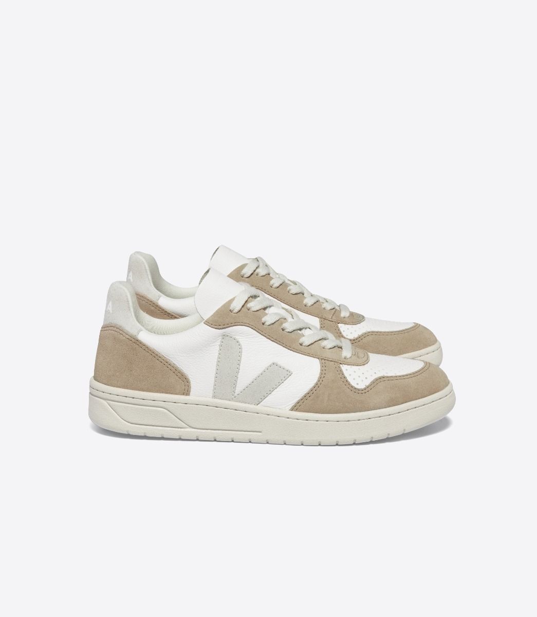 V-10 LEATHER WHITE NATURAL SAHARA