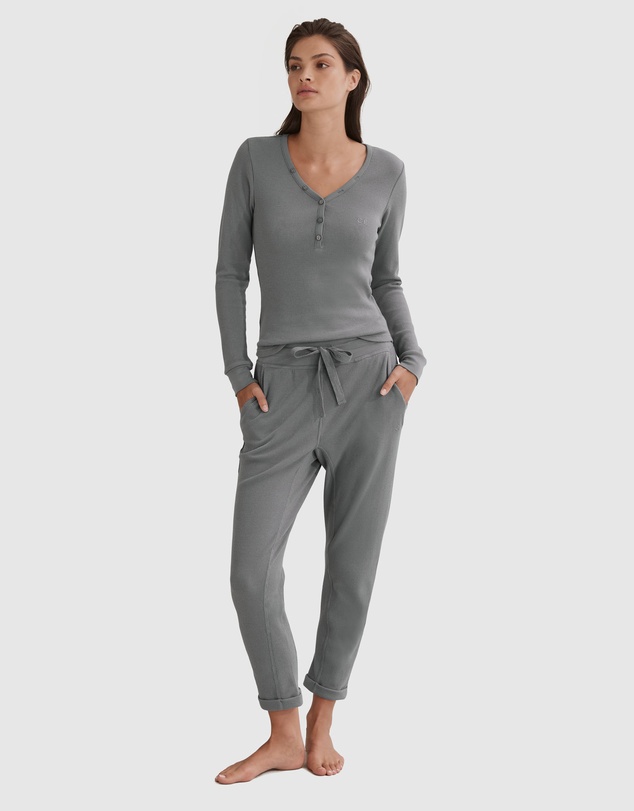 Country Road Waffle Henley Top