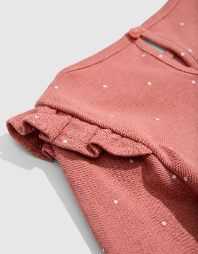 Country Road Organically Grown Cotton Pin Dot Frill T-Shirt