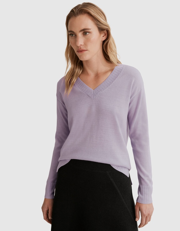 Country Road Verified Australian Merino Wool V-neck Knit