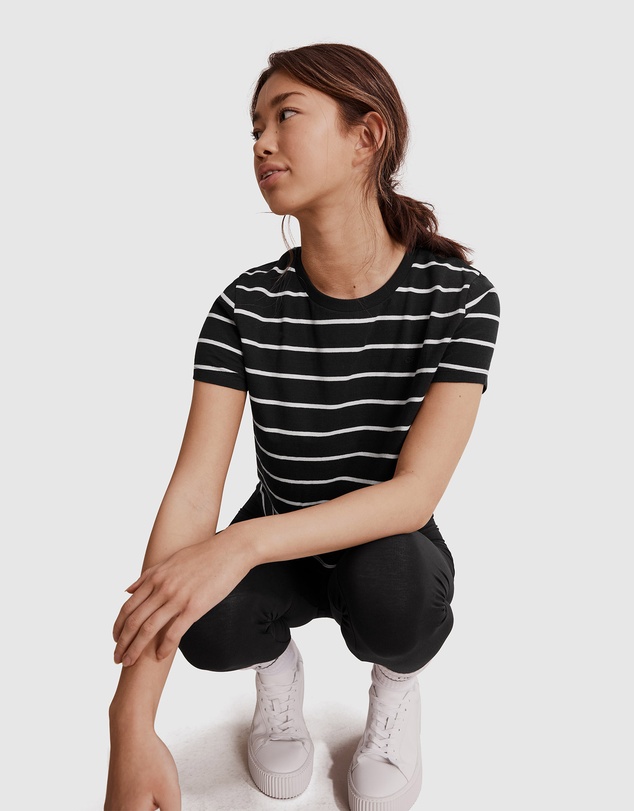 Country Road Teen Recycled Cotton Basic Stripe T-Shirt