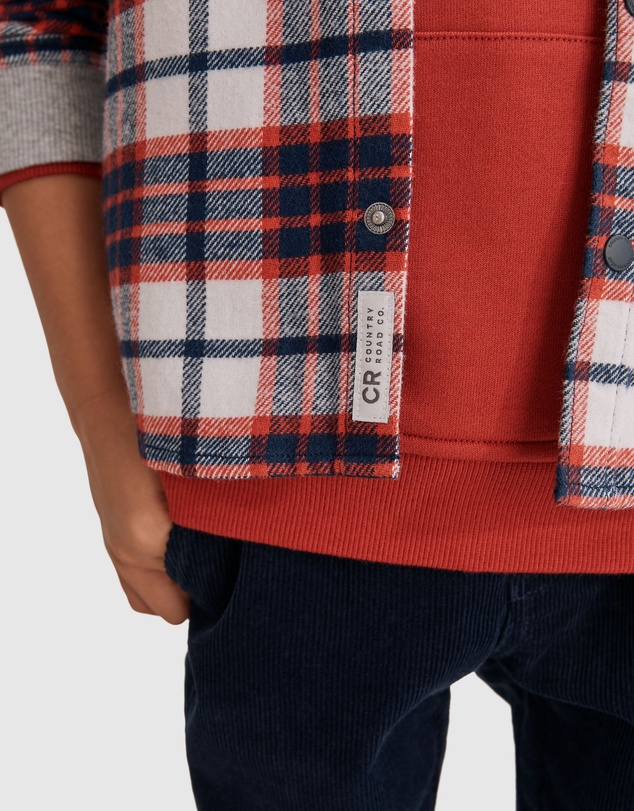 Country Road Check Hooded Shirt