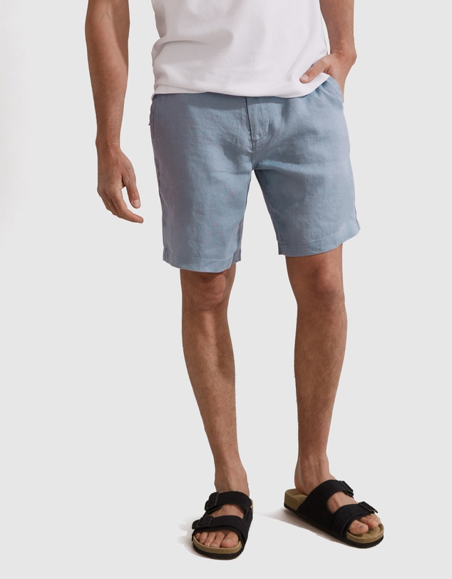 Country Road Organically Grown Linen Button Front Short