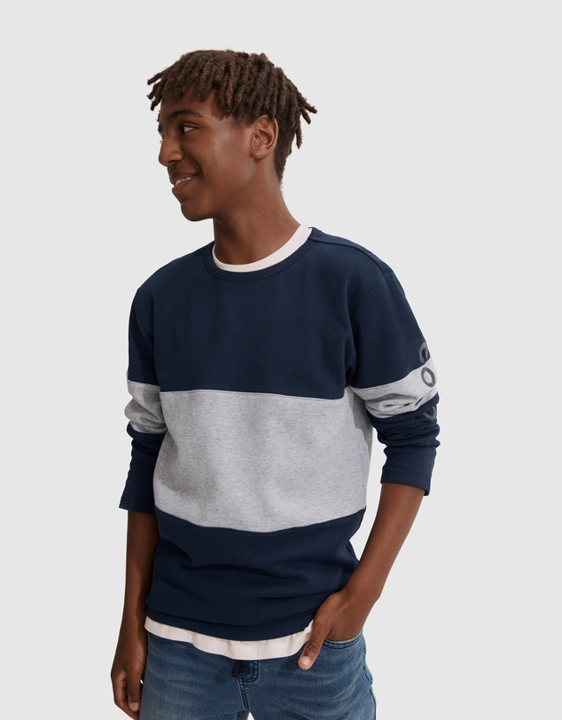 Country Road Teen Recycled Cotton Block Stripe T-Shirt