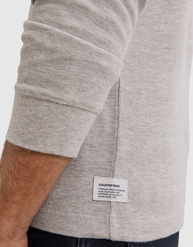 Country Road Long Sleeve Waffle Henley