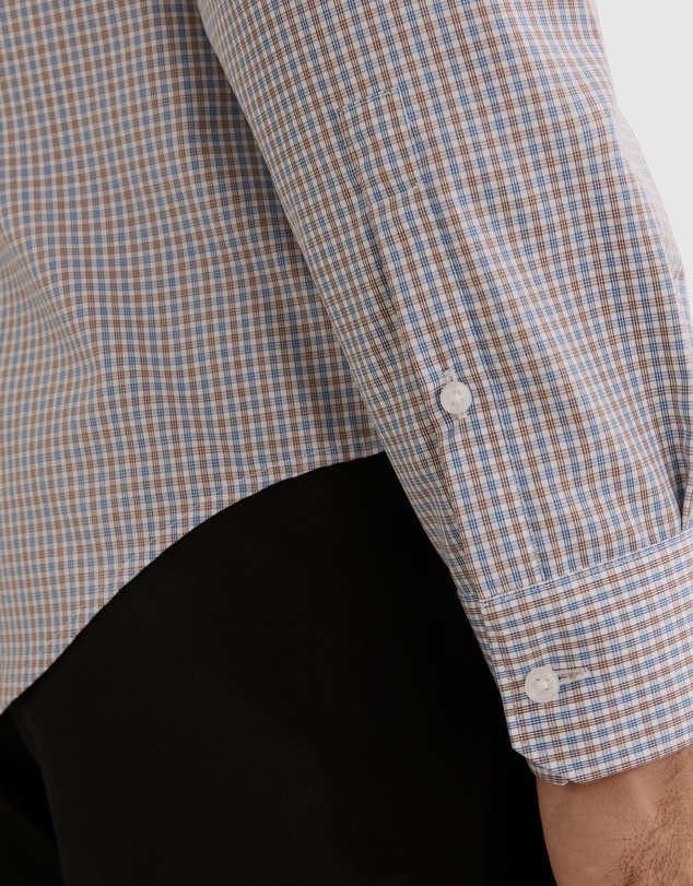 Country Road Regular Fit Windowpane Travel Shirt