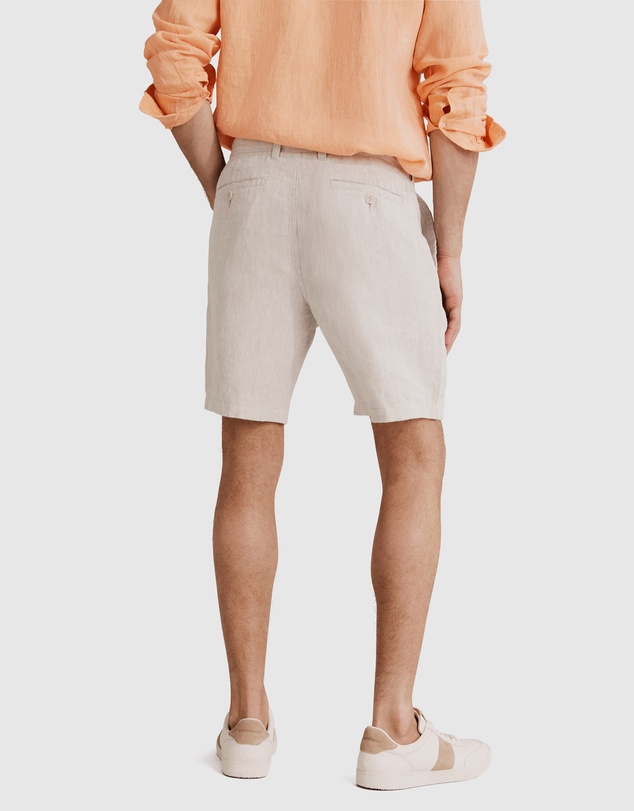 Country Road Organically Grown Linen Button Front Short