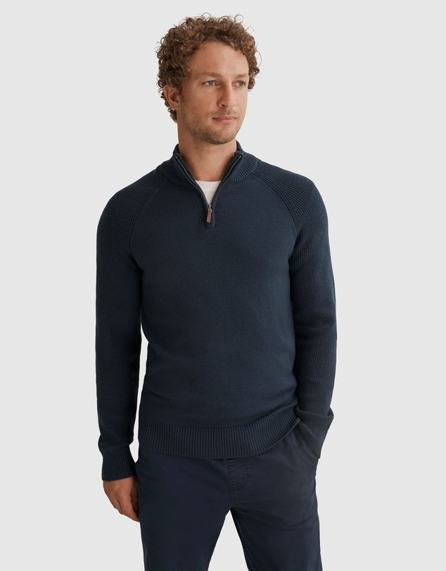 Country Road Australian Wool Half Zip Knit