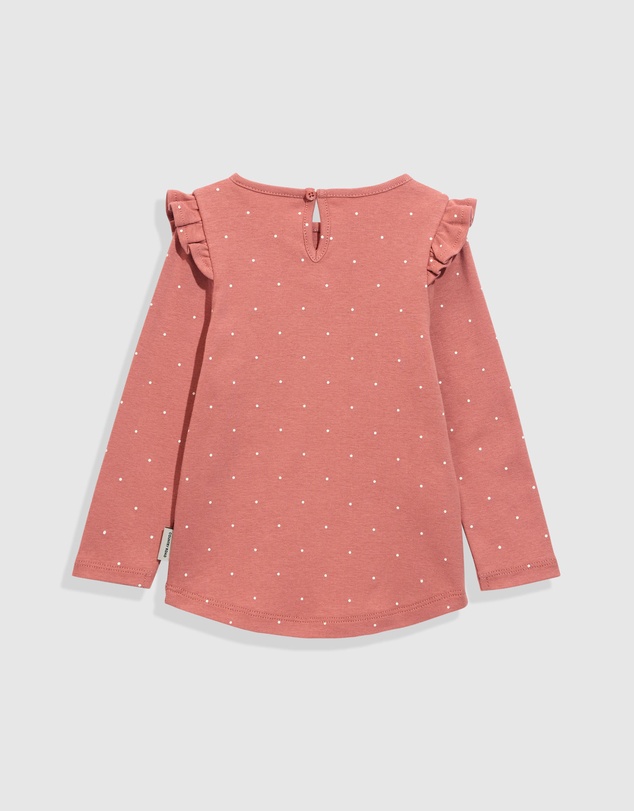 Country Road Organically Grown Cotton Pin Dot Frill T-Shirt