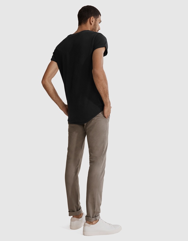 Country Road Short Sleeve Longline Garment Dyed T-Shirt