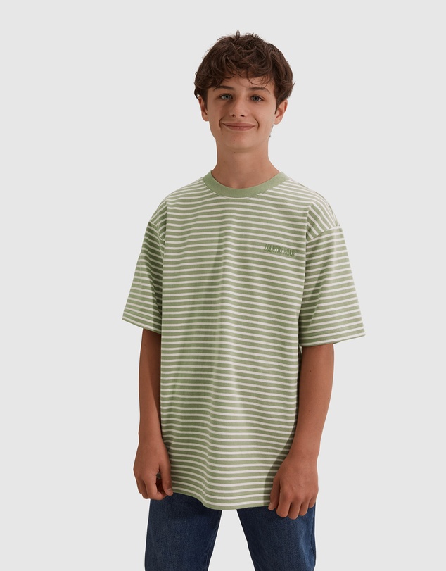 Country Road Teen Recycled Cotton Oversized Fit Stripe T-Shirt