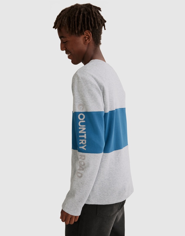 Country Road Teen Recycled Cotton Block Stripe T-Shirt