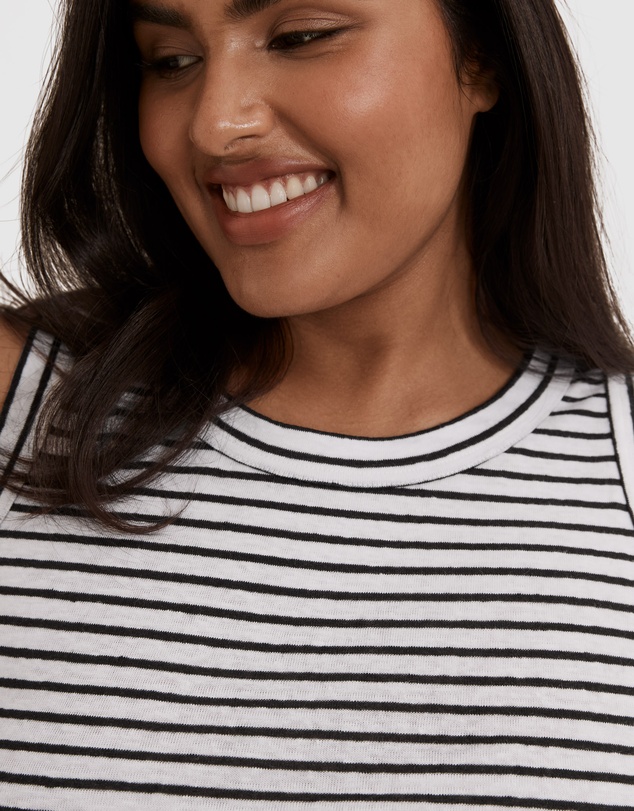 Country Road Stripe Linen Jersey Tank