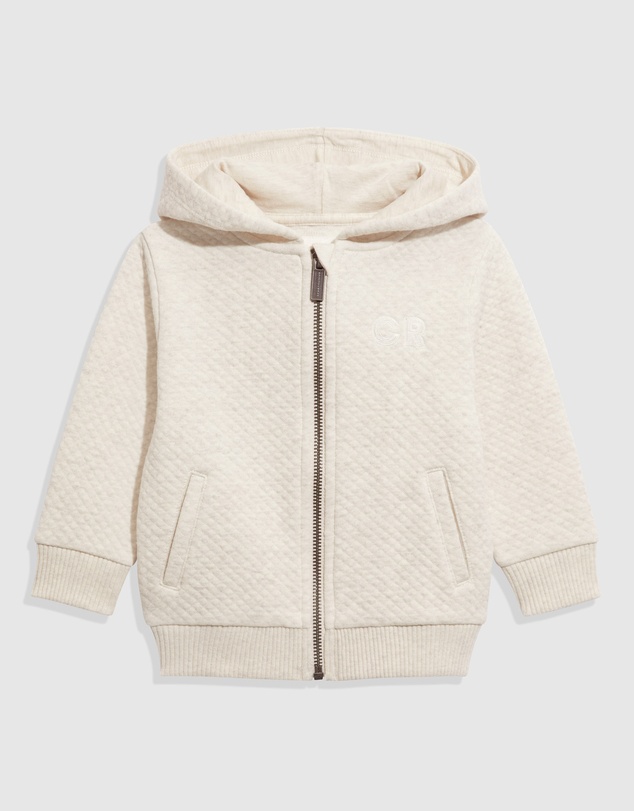 Country Road Unisex Organically Grown Cotton Quilted Hooded Sweat