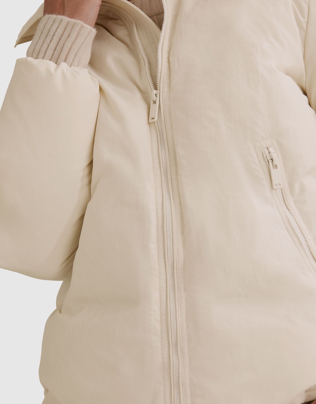 Country Road Recycled Nylon Large Collar Puffer