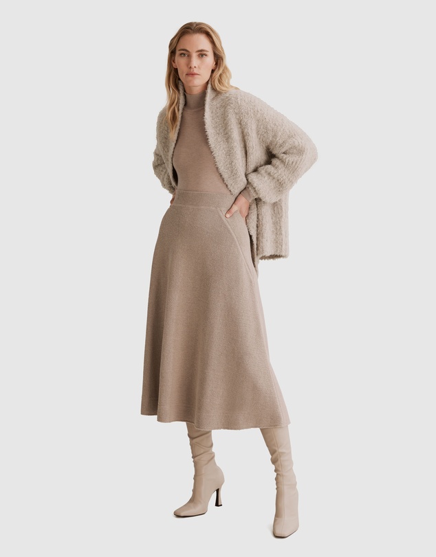 Country Road Textured Pull On Skirt