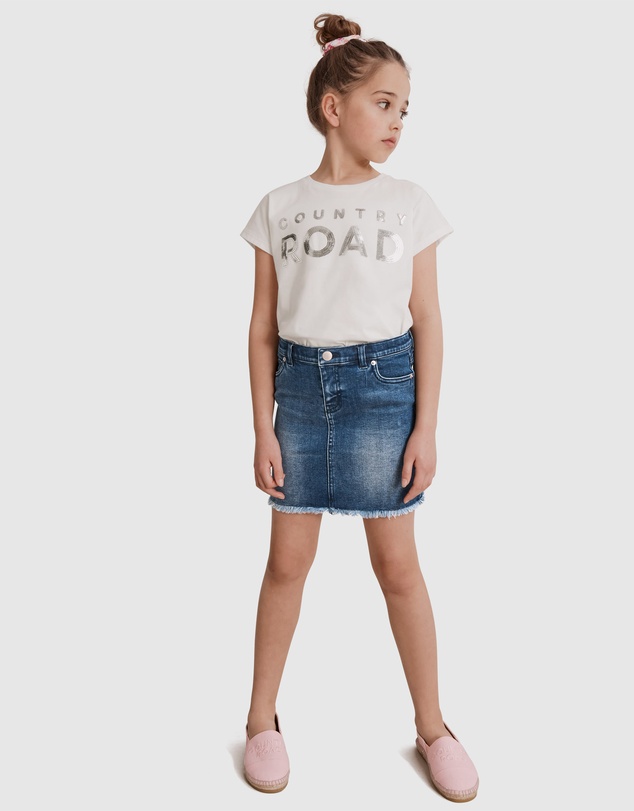 Country Road Organically Grown Cotton Logo Sequin T-Shirt