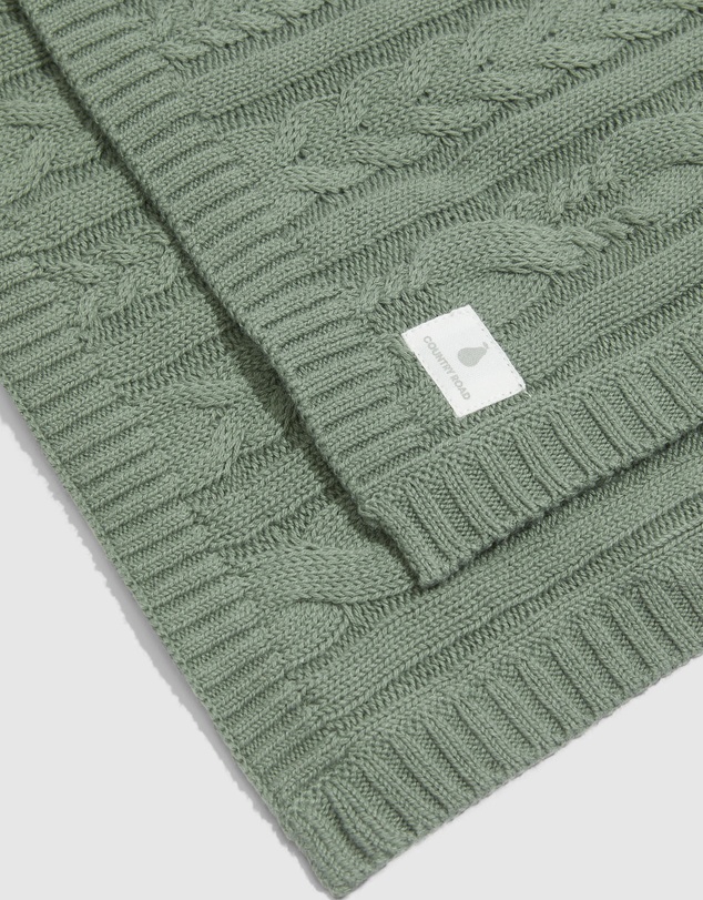 Country Road Cable Knit Blanket