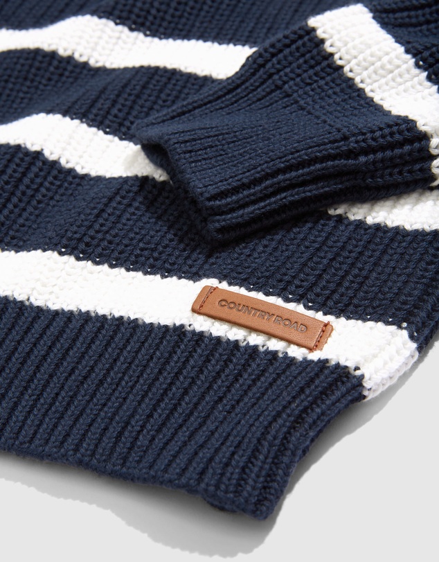 Country Road Stripe Fisherman Knit
