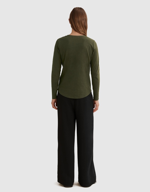 Country Road Long Sleeve Australian Cotton Slub T-Shirt