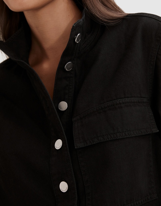 Country Road Australian Cotton High Collar Denim Shirt