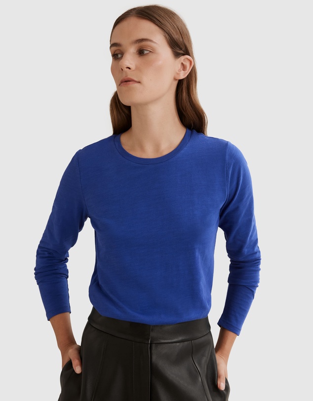 Country Road Long Sleeve Australian Cotton Slub T-Shirt