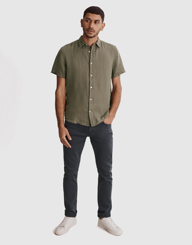 Country Road Regular Overdyed Organically Grown Linen Shirt