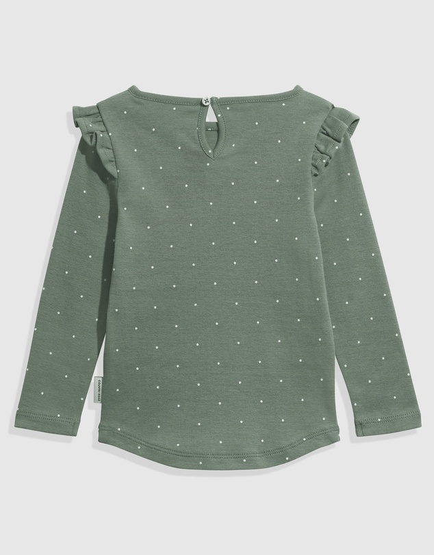 Country Road Organically Grown Cotton Pin Dot Frill T-Shirt