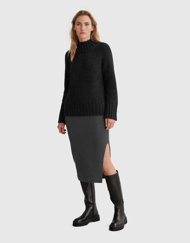 Country Road Rib Midi Skirt