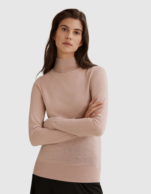 Country Road Australian Merino Wool Silk Long Sleeve Knit